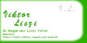 viktor liszi business card